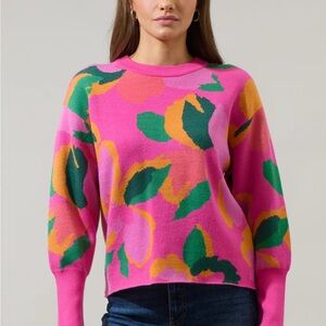 Sugarlips Colorful Floral Women's Sweater XS